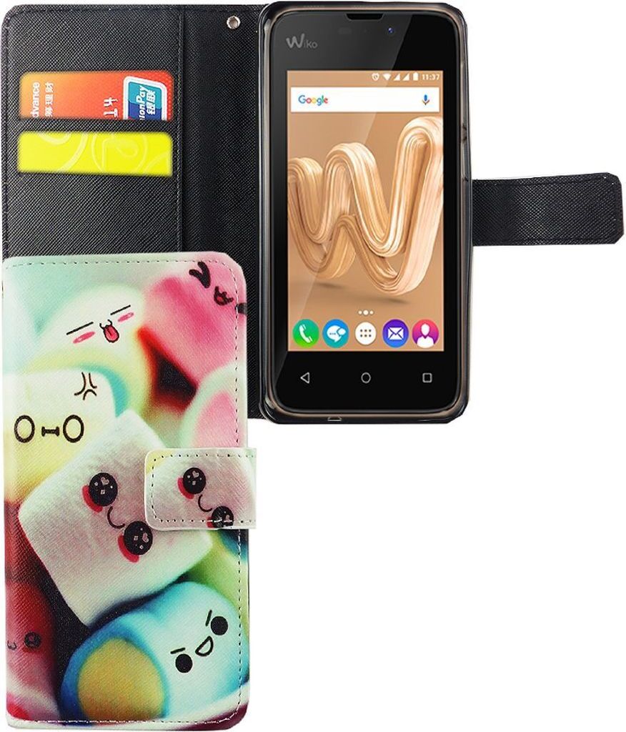Handyhülle Tasche für Handy Wiko Lenny 3 Max Schriftzug Marshmallows
