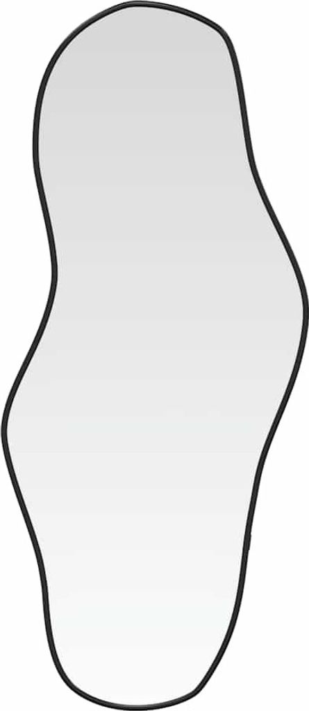 A mirror with an irregular shape.