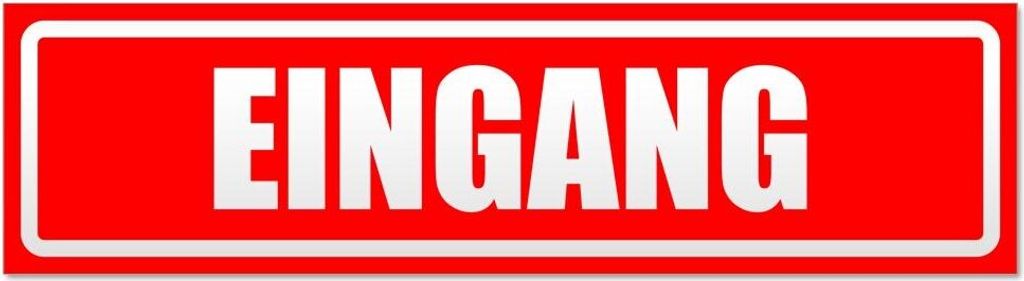 Kiwistar Eingang invertiert Magnetschild Schild magnetisch - 30cm Rot - Magnetfolie für Auto PKW Kfz