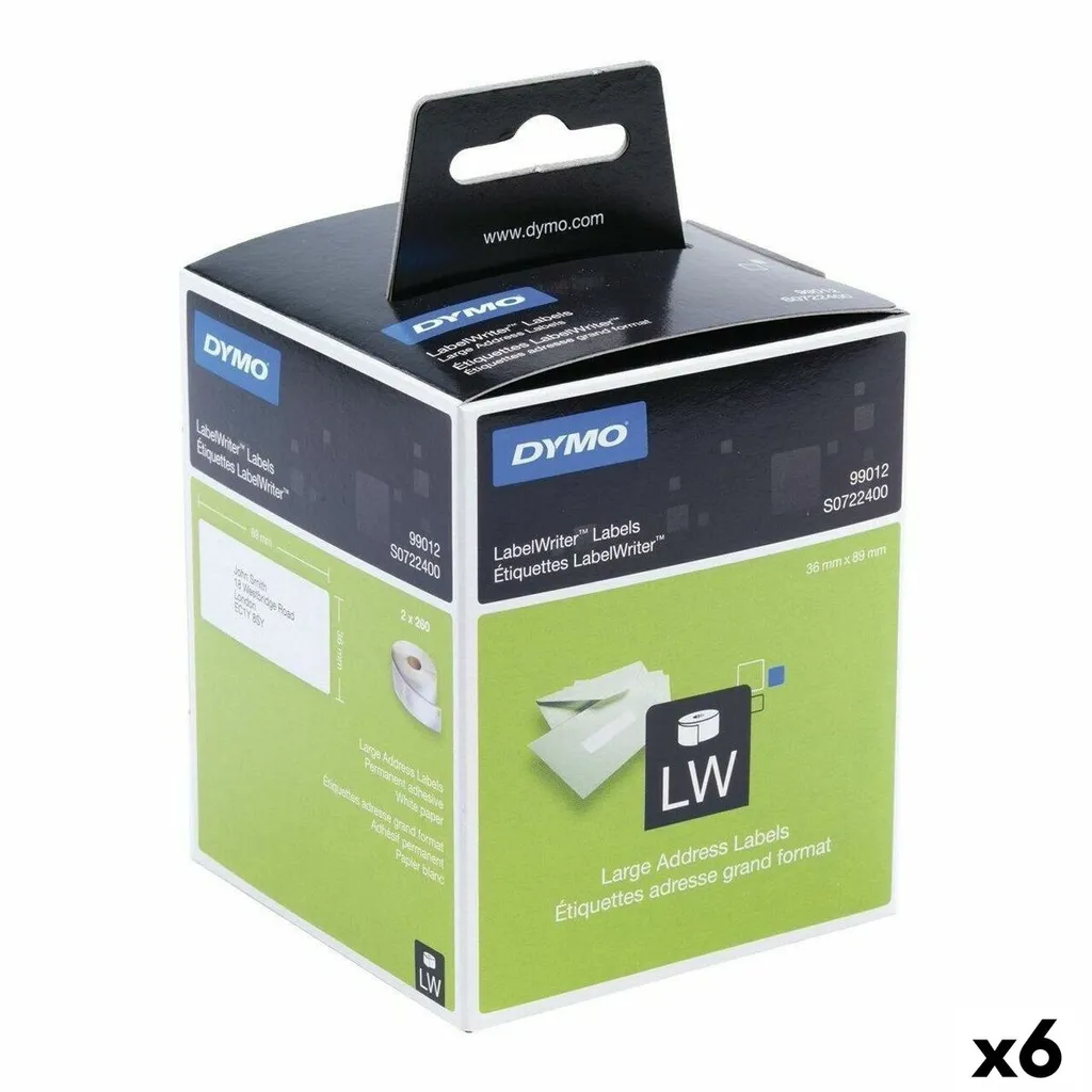Grand lot de 1560 étiquettes thermiques blanches pour Dymo 89x36 mm