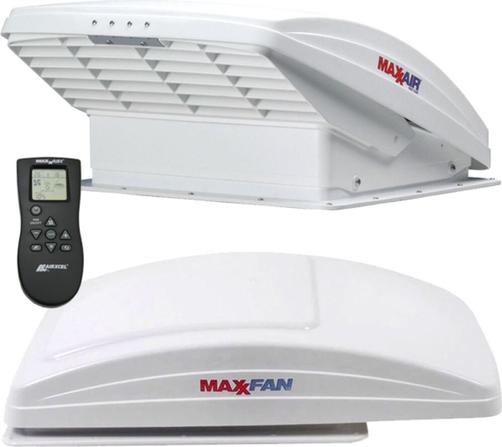 MAXXFAN Deluxe Dachluke Dachfenster Dachhaube 40x40 cm weiß mit Ventilator