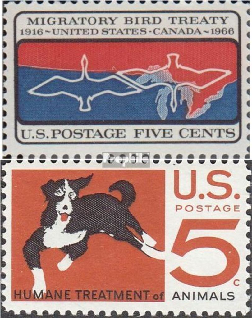 Briefmarken USA 1966 Mi 897,898 (kompl.Ausg.) postfrisch Schutz der Zugvögel