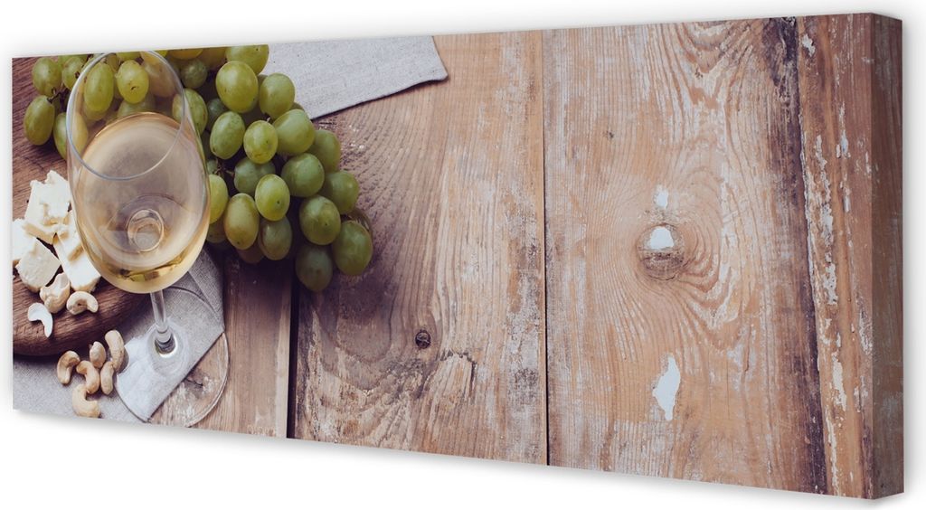 Leinwandbild 125x50 Wandkunst Ein Glas Traubenkernen