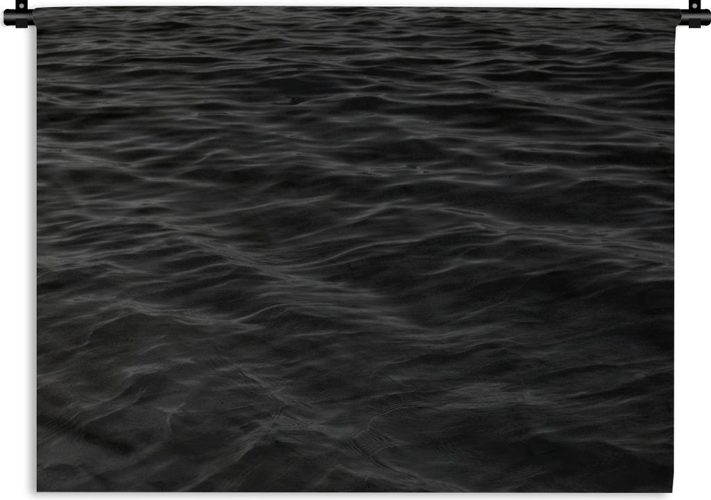 MuchoWow Wandteppich Wandbehang Wellen - Wasser - Schwarz - Weiß 150x112.50 cm Tapisserie Dekoration Wandtuch - Wanddecke - Wandteppiche