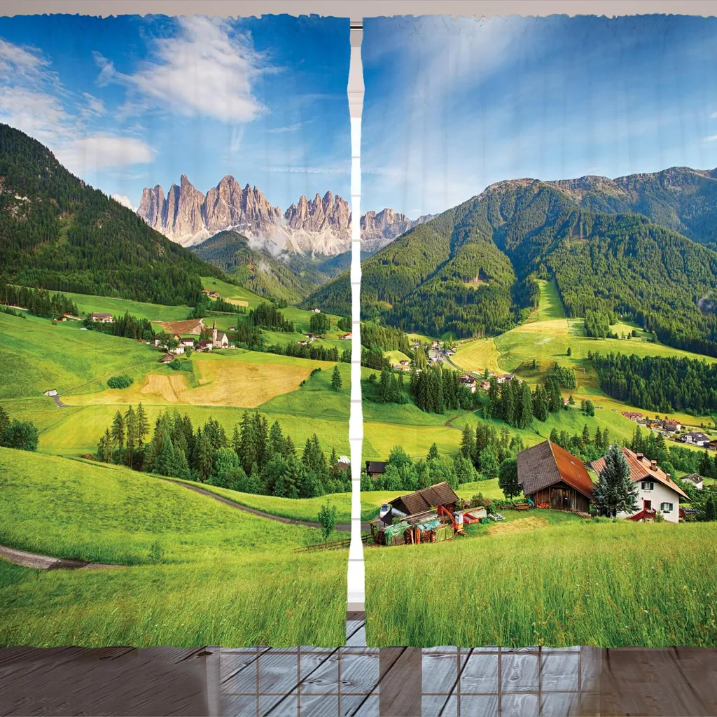 Tenda Arredo Alpi in Primavera 280x245 cm | Effetto Natura Realistico