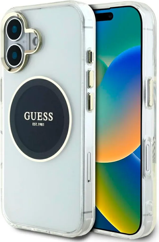 Custodia iPhone 16 Guess MagSafe IML Metallo - Protezione & Design