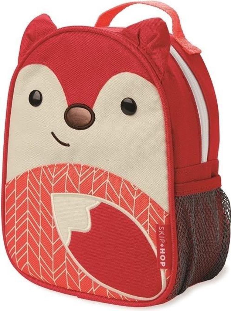 A red fox-themed mini backpack for children.