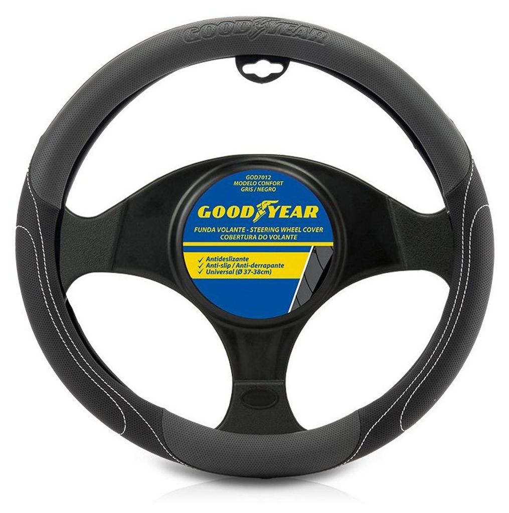 Goodyear GOD7012 COMFORT Lenkradbezug Schwarz/Grau Lenkradhülle