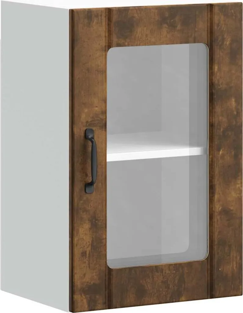Pensile Vetrina Lucca Rovere Fumé - Design Contemporaneo per Cucina