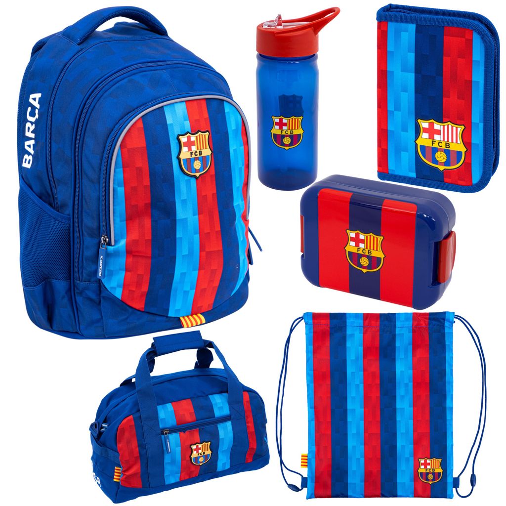 Rucksack Schulset 5-teilig FC Barcelona Fußball Produktbild 