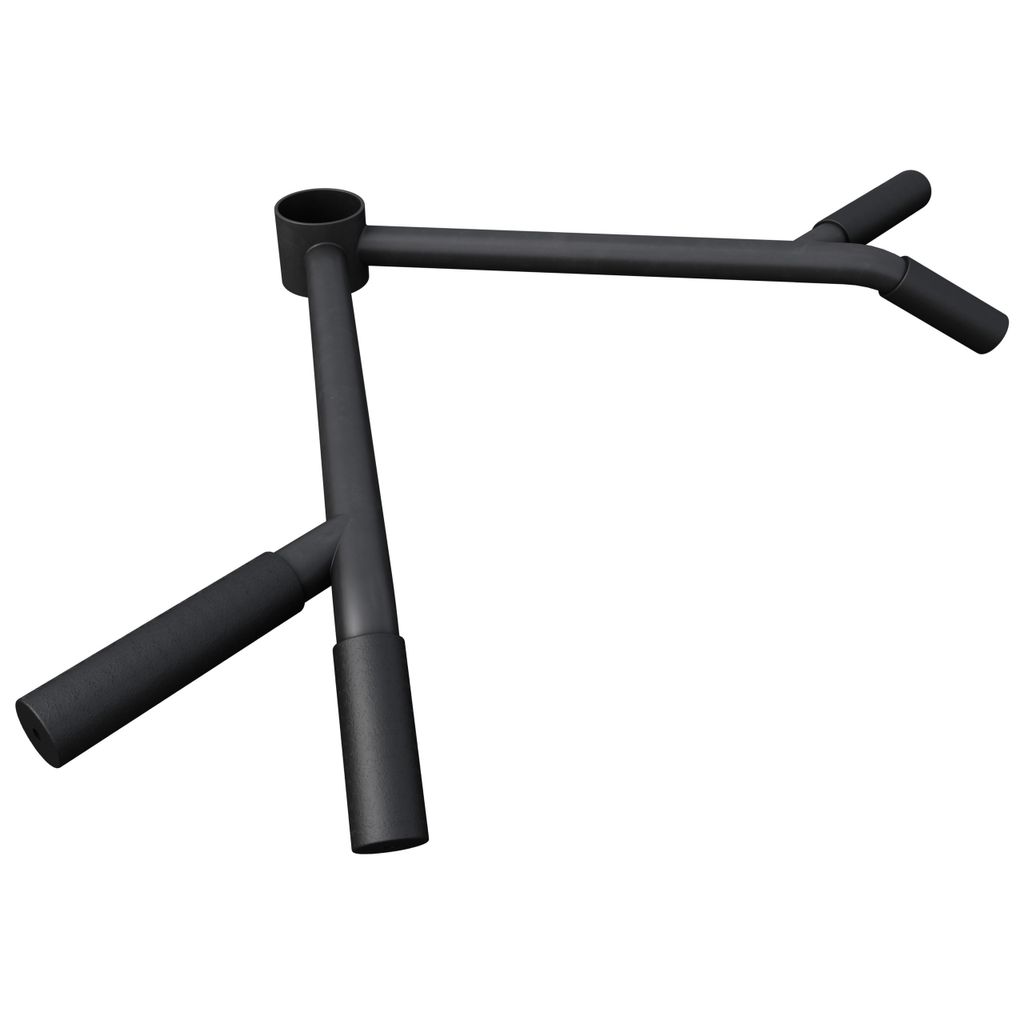 GORILLA SPORTS T Bar Row Rudergriff - für 50mm Hantelstangen, bis 250kg Belastbar, gummierter Multigriffe, Schwarz - Landmine-Griff, V-Bar Row, ...