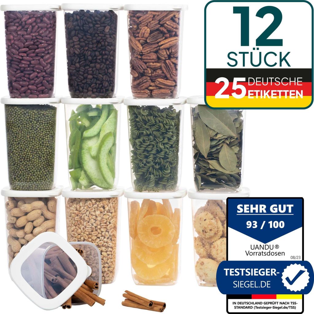 uandu Vorratsdosen mit Deckel Luftdicht Set, BPA frei, Produktbild 