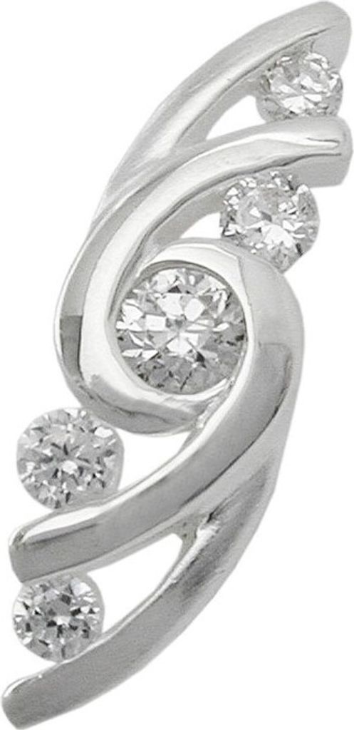 Anhänger mit 5 Zirkonia 925 Silber Kettenanhänger Silberanhänger für Damen