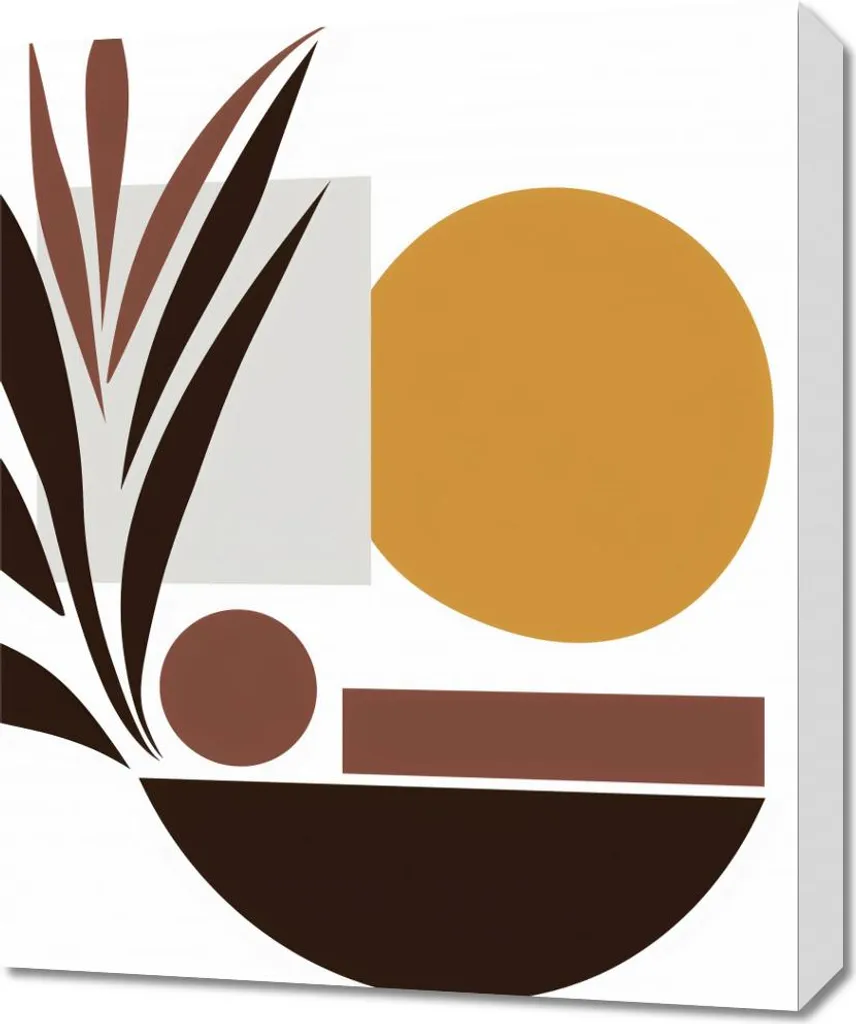 Quadro Ufficio 50x60 Piante Stilizzate - Arredo Professionale