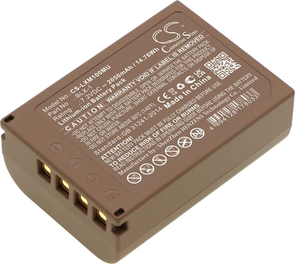 Batterie BLX-1 pour Olympus OM SYSTEM OM-1 et OM-1 Mirrorless - Techtek