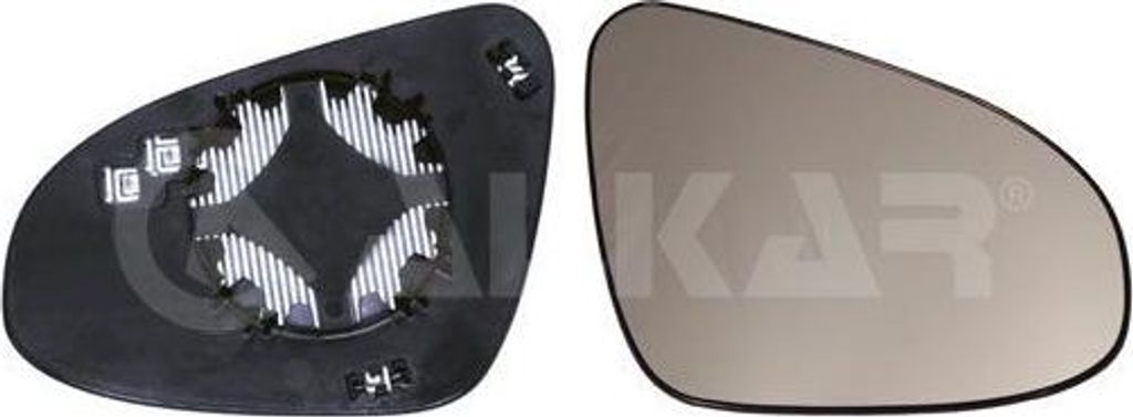 ALKAR Spiegelglas Außenspiegel Rechts für TOYOTA C-HR (AX10) Beheizbar 6432304