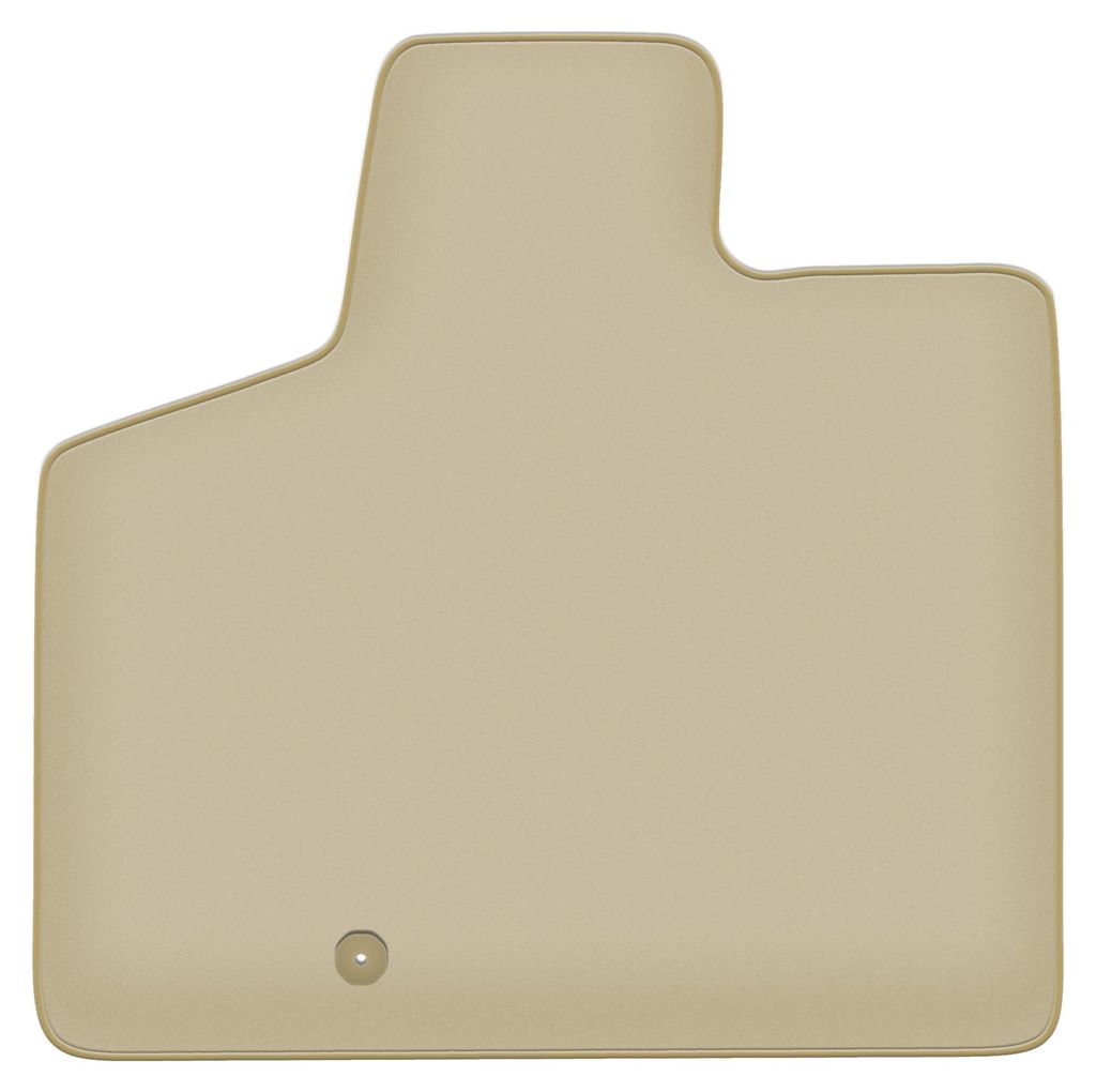Fahrerfußmatte Velours PREMIUM beige passend für Chrysler Grand Voyager V (2008-2016, Minivan) – mit Befestigungen – passgenau