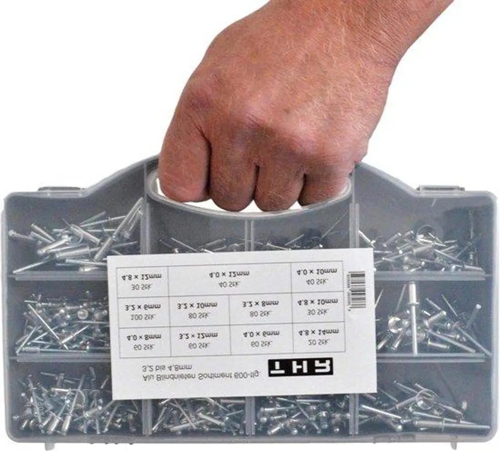 Lot de 600 rivets aveugles en aluminium 3.2 4.0 4.8 mm pour fixation