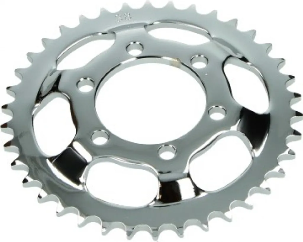 Couronne arrière 38 dents pour Zündapp 1/4 en acier chromé haute qualité