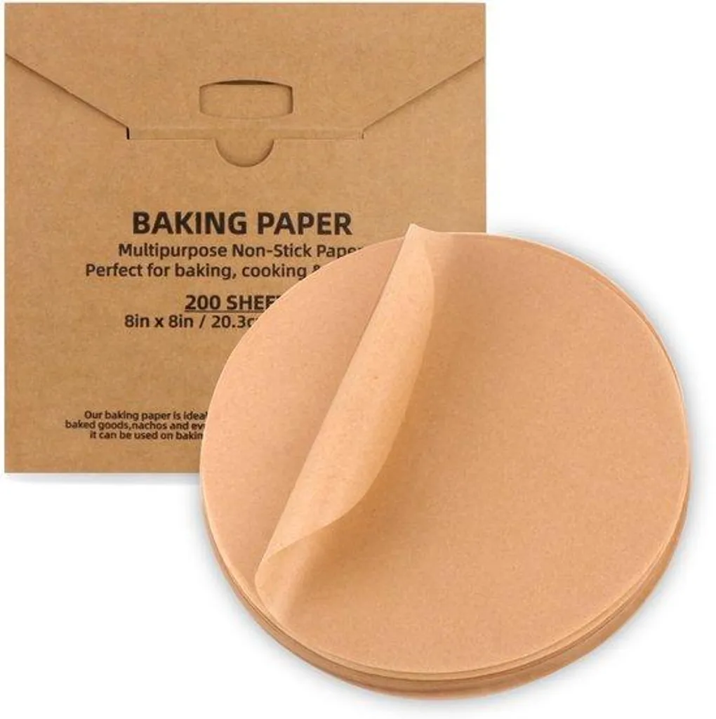 Papier sulfurisé antiadhésif brun de 20,3 cm pour la cuisson, 200 feuilles