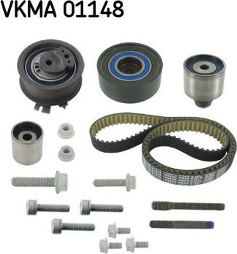 SKF VKMA01148 Zahnriemensatz OE 038109244P kompatibel mit Octavia, Rapid, Roomster, Superb, Yeti, Fabia, Toledo, Leon, Ibiza, Exeo, Altea XL, Altea...
