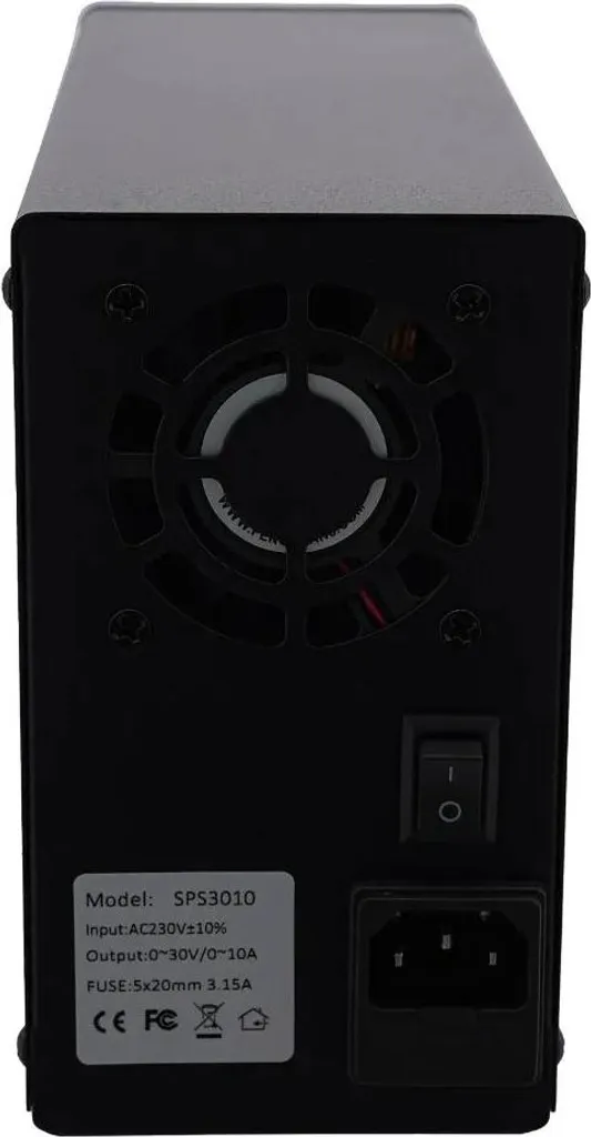 Alimentation de laboratoire DC réglable 0-30V 0-10A stabilisée noire