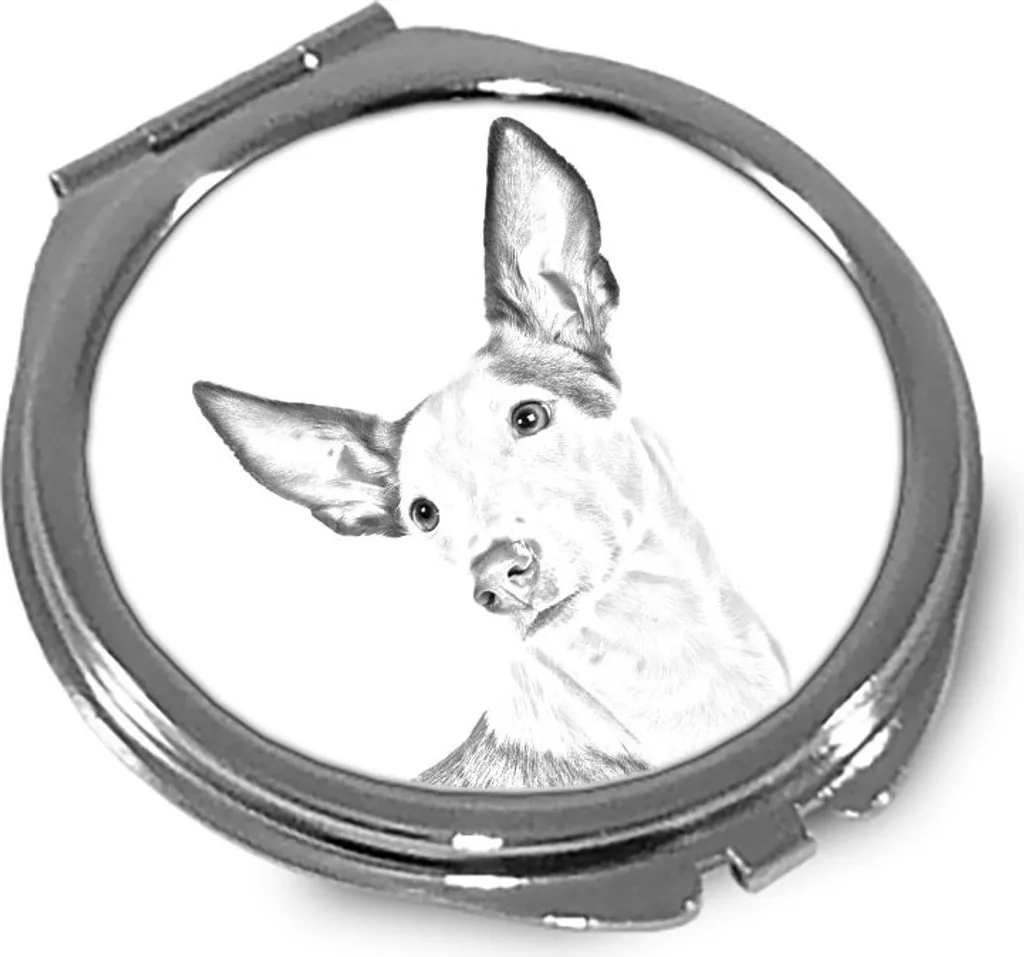 Regalo Unico Podenco Ibicenco: Specchio Tascabile Ca Eivissec Art-Dog