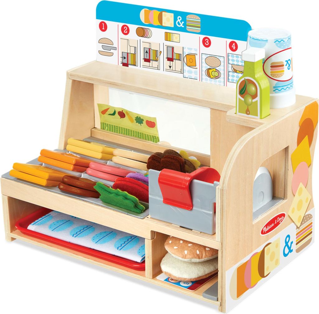 Melissa & Doug - Banco per affettare e impilare i panini Immagine del prodotto 