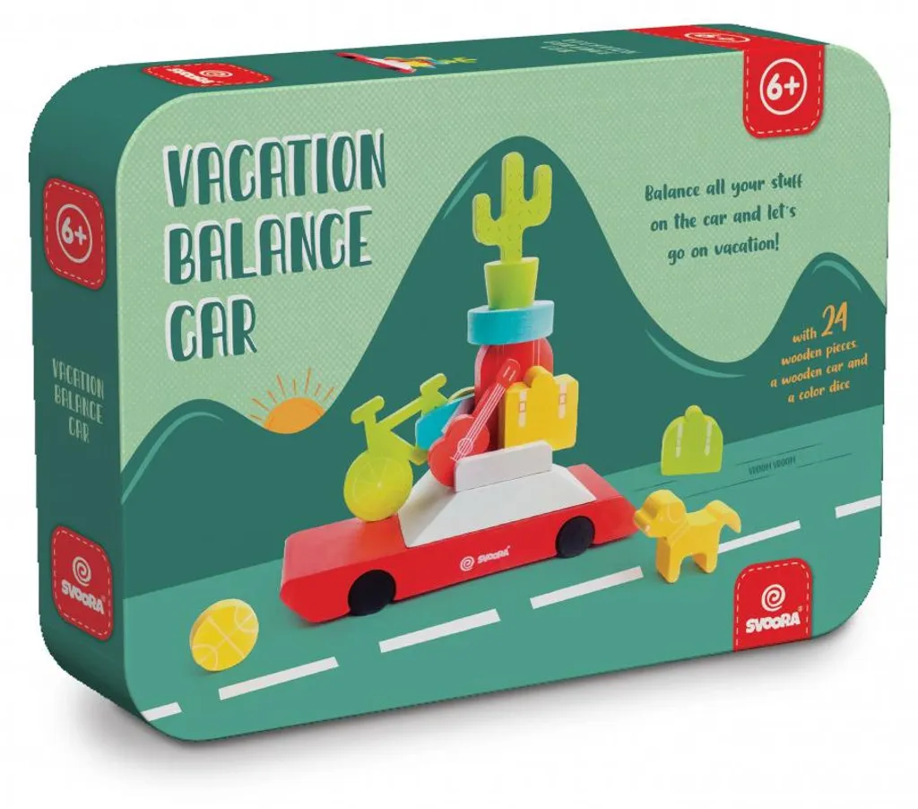Jeu d'équilibre En vacances en voiture Svoora en bois pour les enfants
