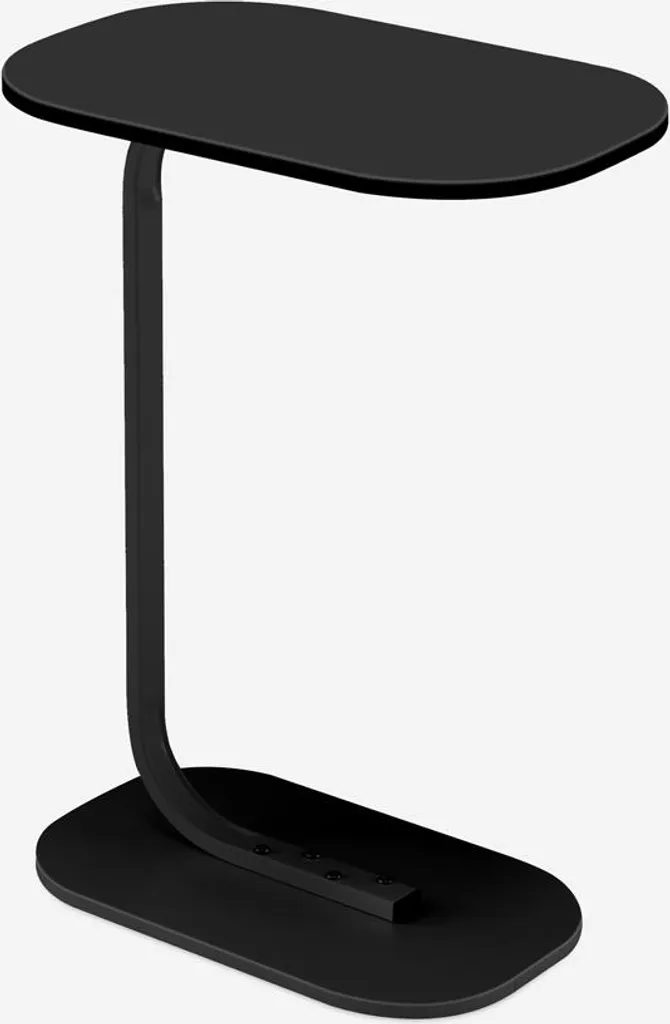 Table d'appoint salon Kavet noir et blanc - Finition laquée chic - 3