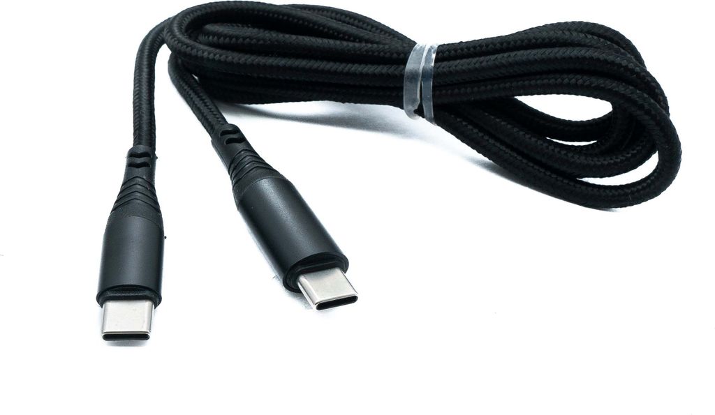 SYSTEM-S USB 3.2 Gen 2 Kabel 120 cm Typ C Stecker zu Stecker mit Display PD Power Delivery 3.0 geflochten 20 Gbit/s 100 W