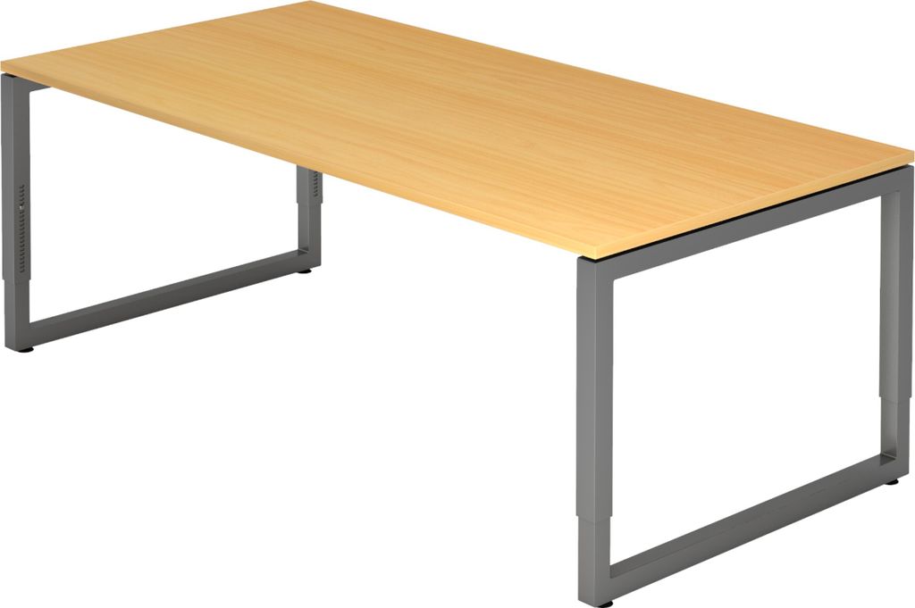 bümö Schreibtisch Serie-R - Nachbildung: Buche, Gestell: Produktbild 
