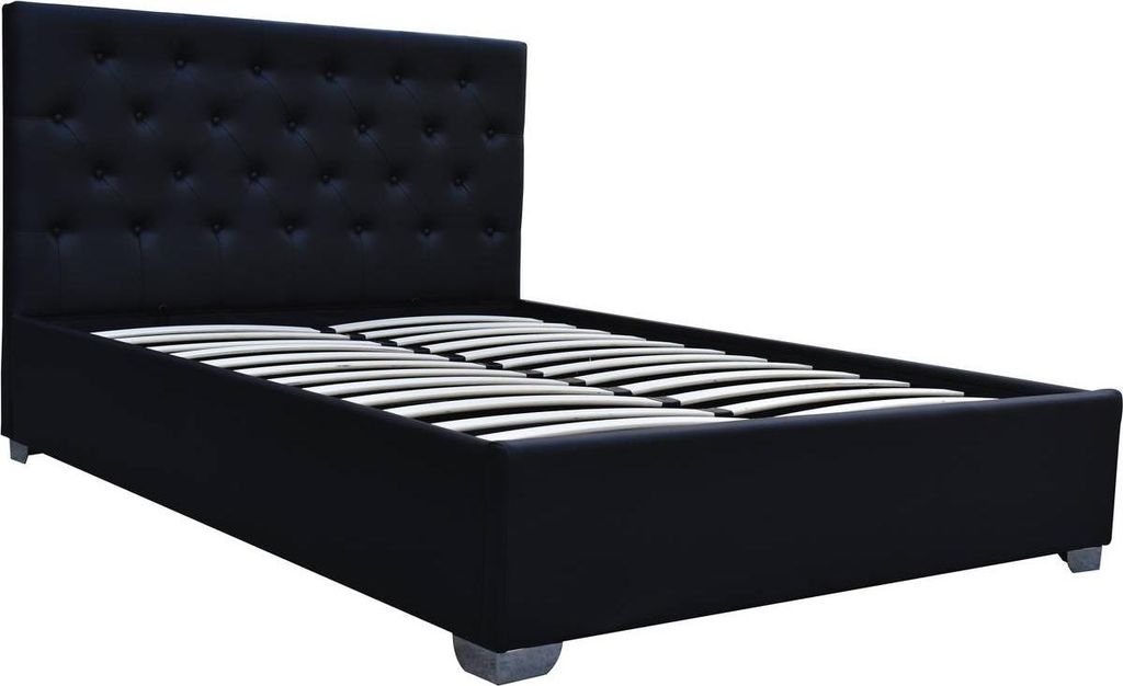 Doppelbett mit Bettkasten "Tino" - 160 x 200 cm - Schwarz