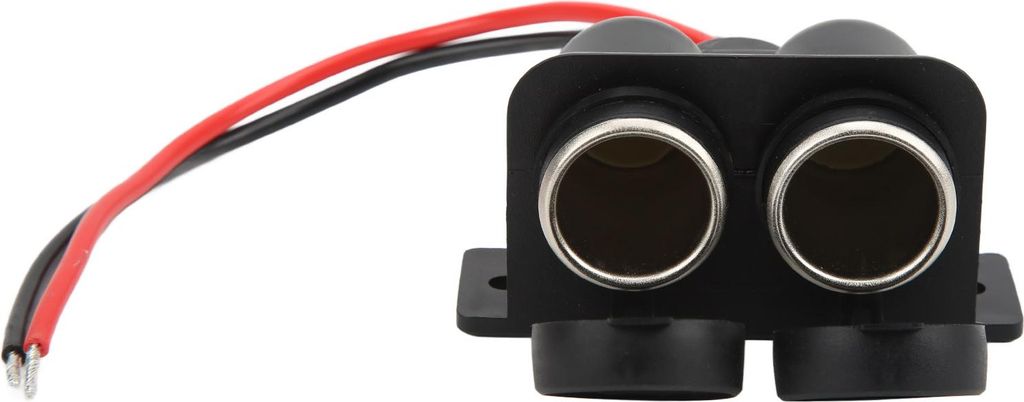 Doppelloch-Zigarettenanzünder-Steckdose mit 20 cm Kabel, 12 V, 120 W, 10 A Ausgang für Auto, Marine, LKW, ATV, Wohnmobil