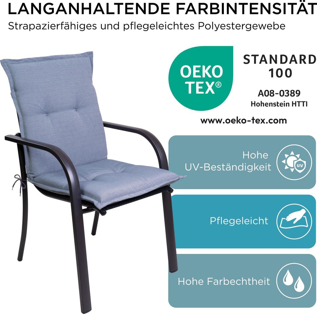 Gardisun Gartenstuhlauflage Gartenstuhlauflagen Polyester 6cm Dick