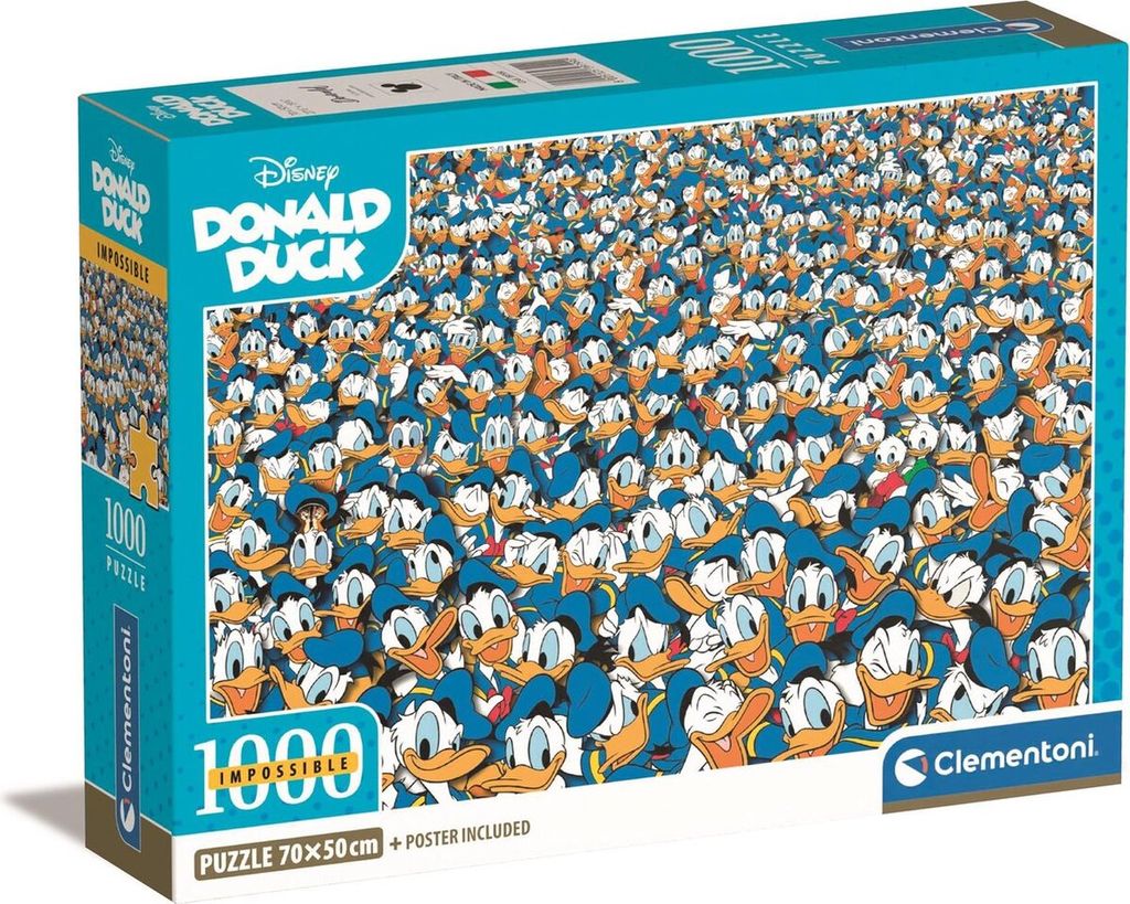 Puzzle 1000 pezzi Paperino Impossibile Clementoni 39799 Immagine del prodotto 