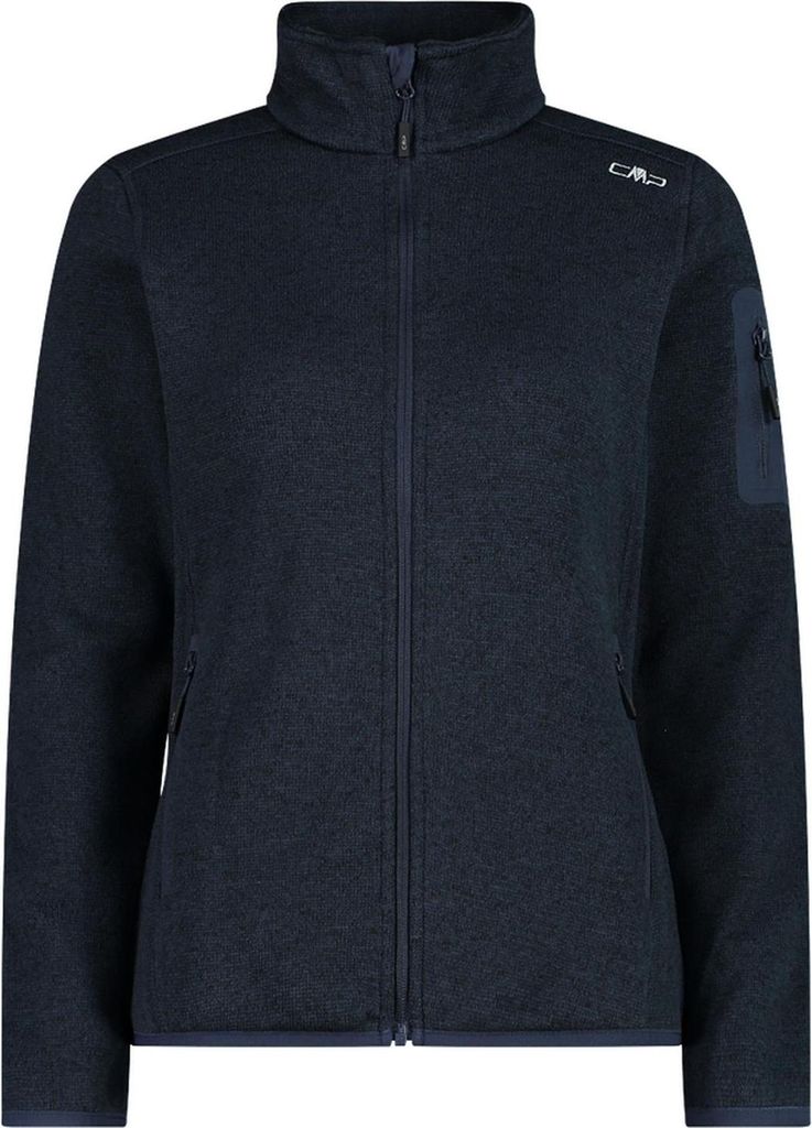 CMP Damen Knit-Tech Fleecejacke Meliert blau 40