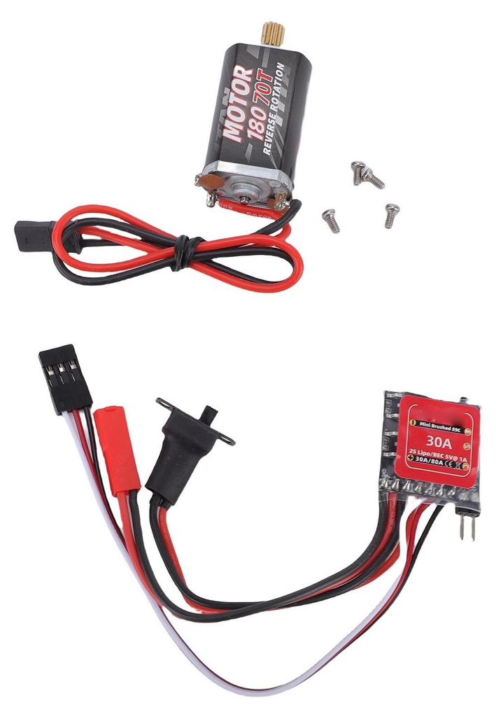 RC Motor ESC Set 30A Miniatur gebürstet 180 mit Bremse für 1/16 1/18 1/24 Auto Boot Upgrade Teile 70T