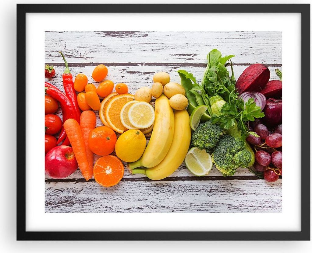 Gerahmtes Poster - Schwarzer Rahmen - Essen Gemüse Essen Produktbild 
