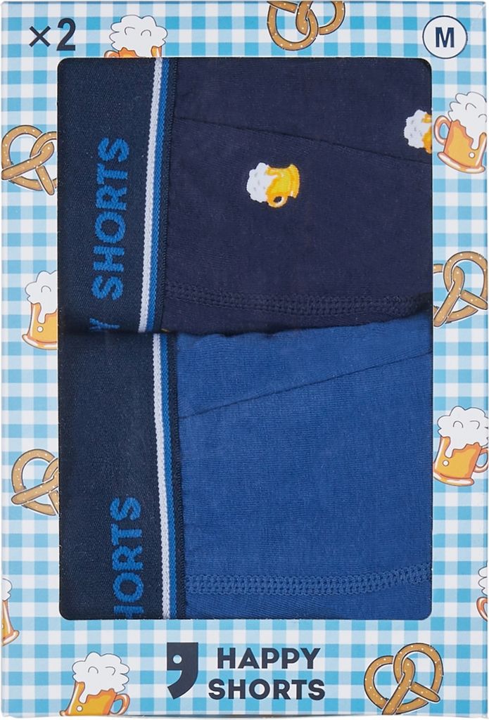 Happy Shorts Herren Retro Pants 2-Pack  - Beer - Größe XL Produktbild 