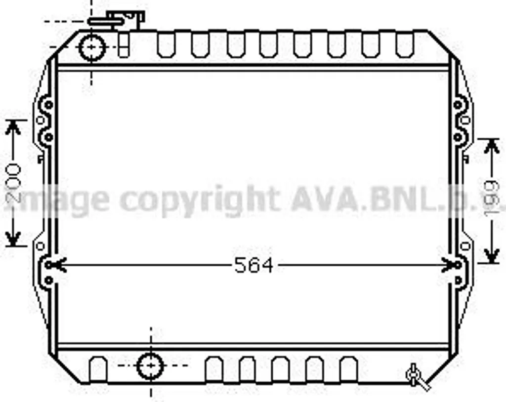 Radiateur Moteur PRASCO VNA2088 pour Hilux et Taro - OE 1640054610