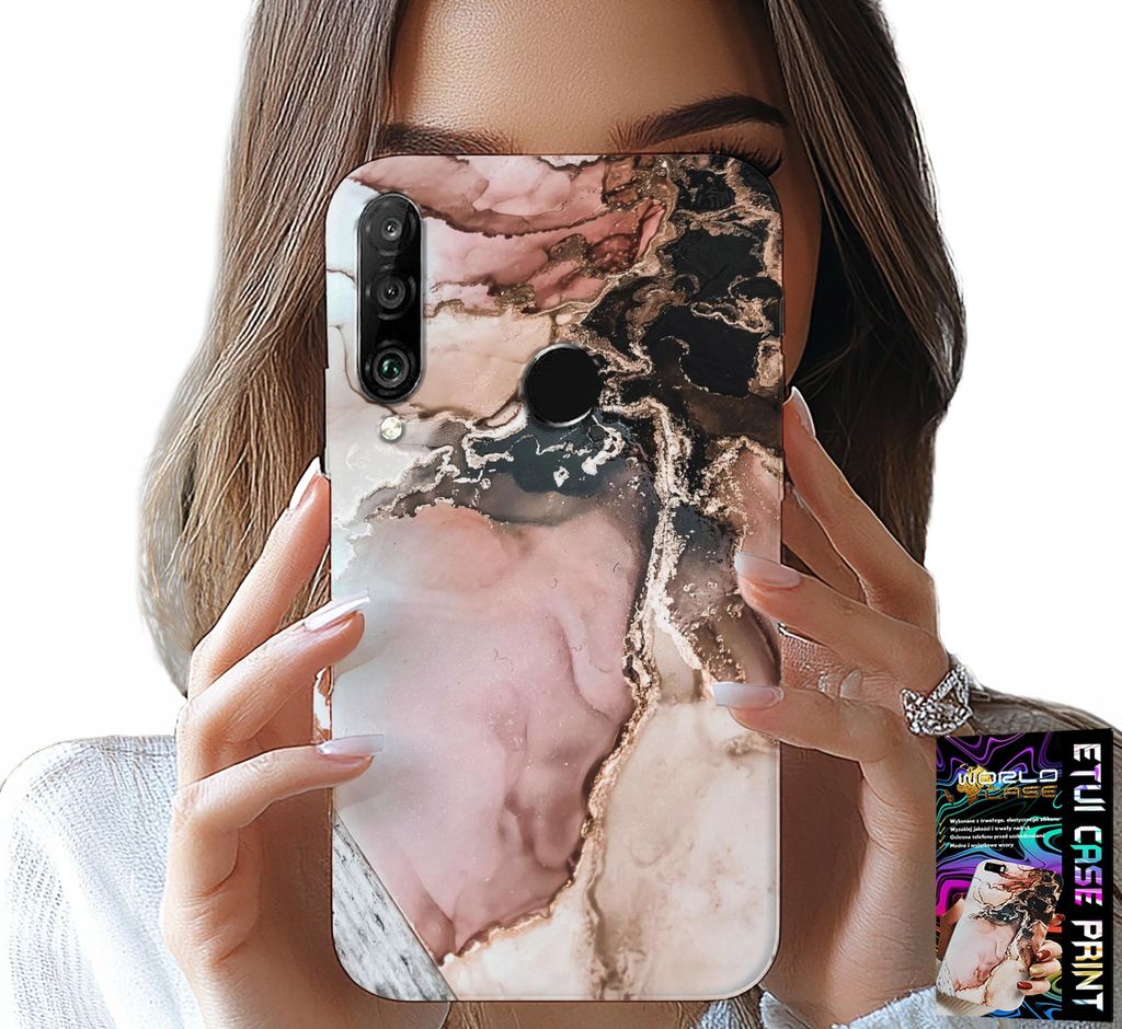 Hülle Für Huawei P30 Lite - Elegante Marmor Trendige Muster + Glas