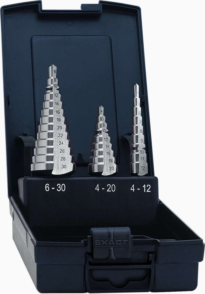 EXACT Stufenbohrer Set 4-12/4-20/6-30 mm HSS - 5332
