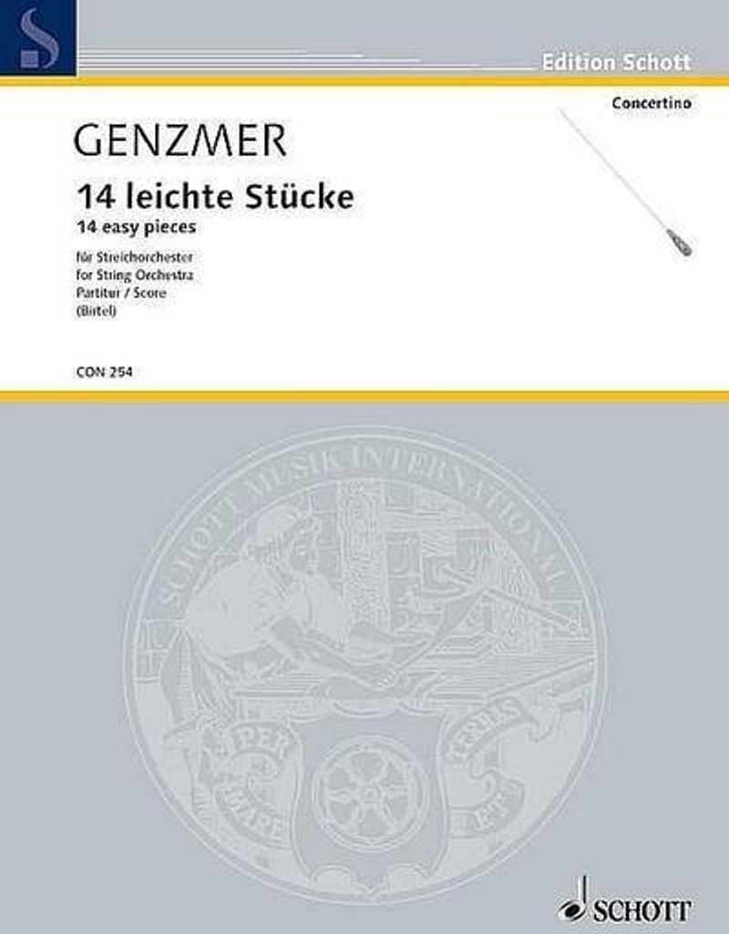 14 leichte Stücke für Streichorchester GeWV 134für Streichorchester