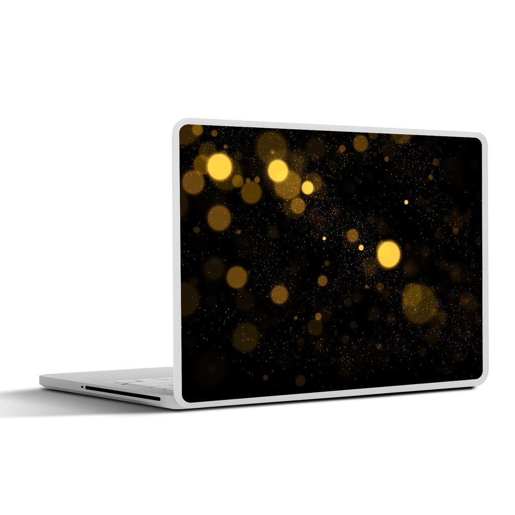 MuchoWow Laptop Aufkleber Sticker Cover Gold - Abstrakt - Luxus - Schwarz 32.5x23.5 cm - Sticker für Laptop - Selbstklebend