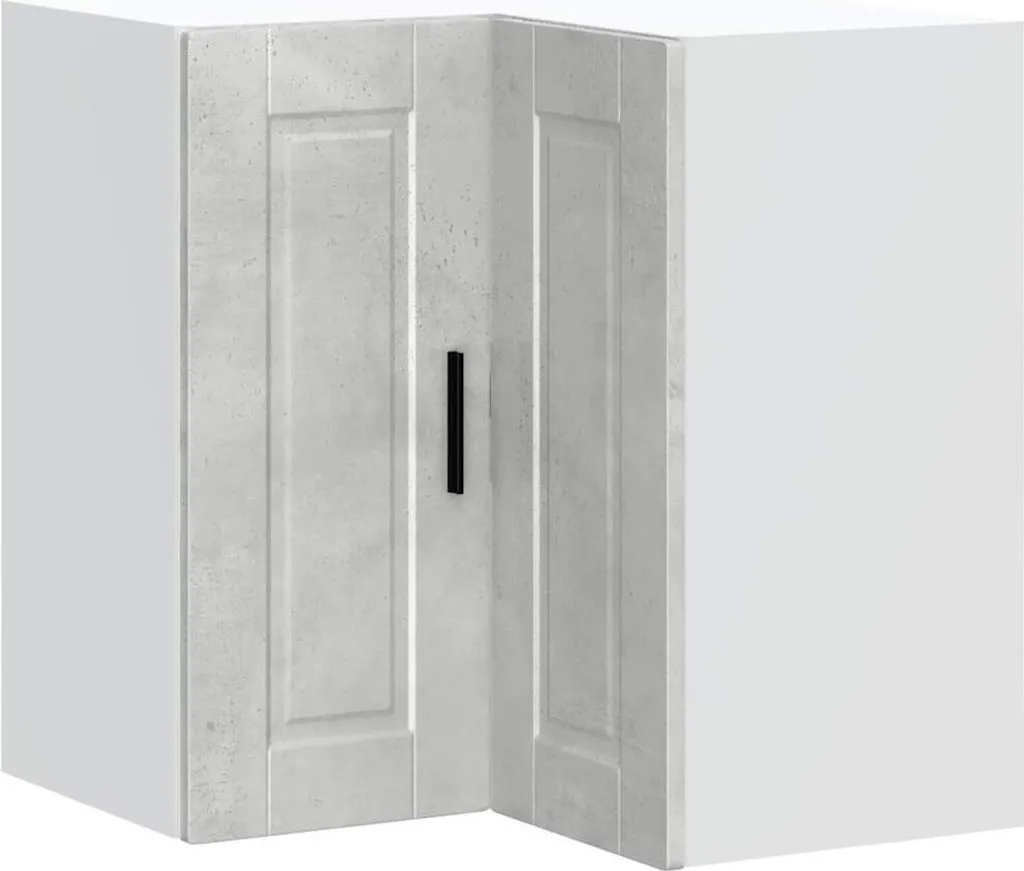 vidaXL Parete attrezzata ad angolo per cucina Porto cemento grigio materiale legno