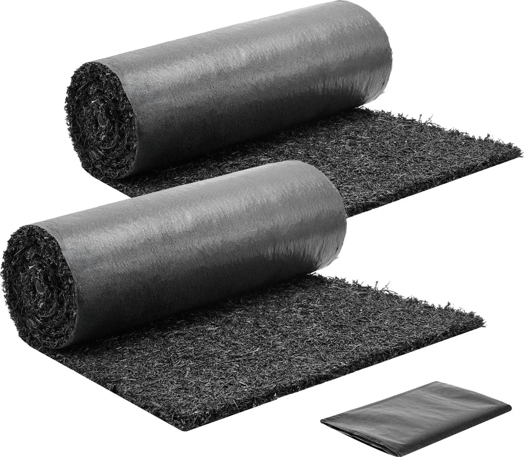 Tapis Anti-Mauvaises Herbes en Caoutchouc - Lot de 2 Toiles de Jardin