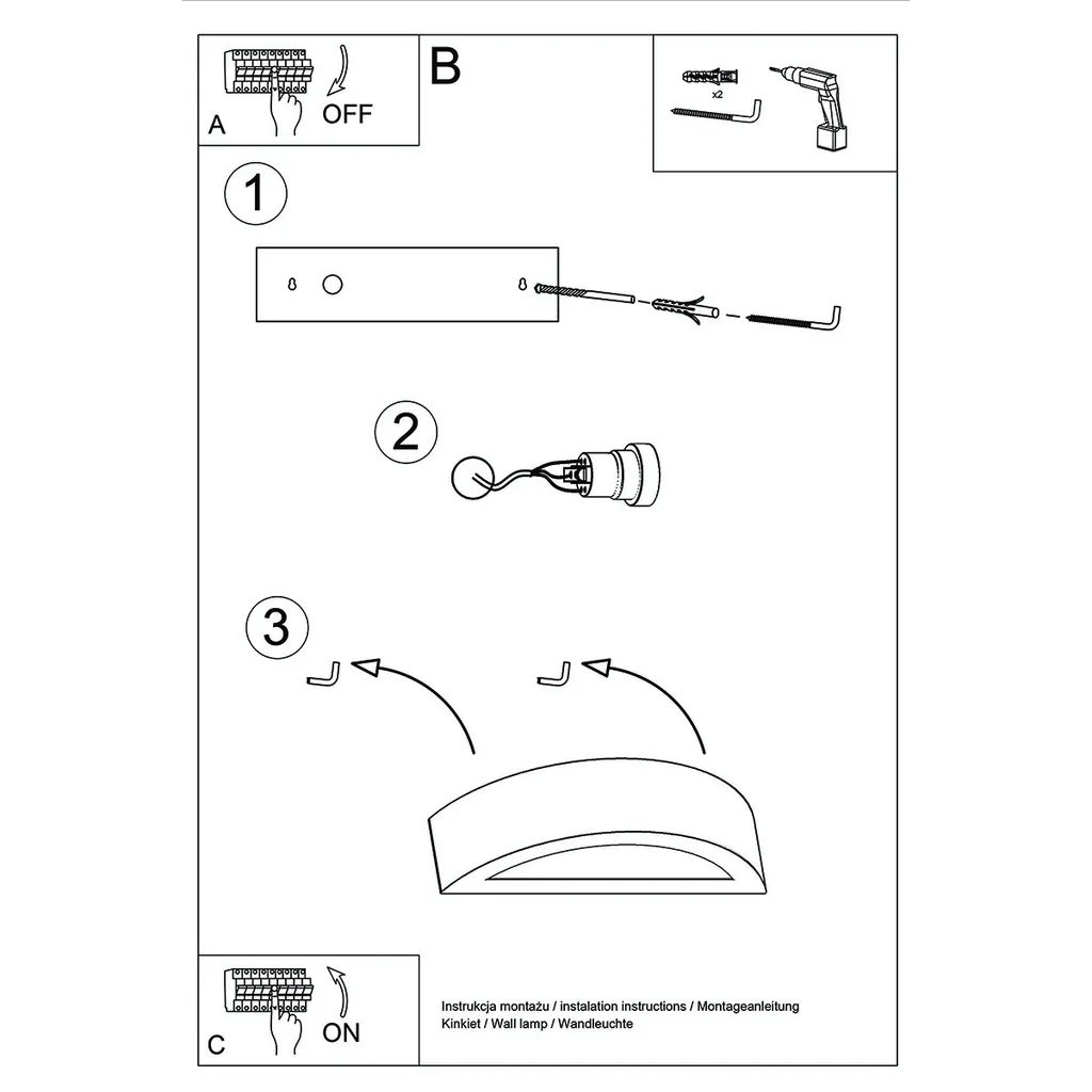 Lampada Parete Lumilo PRIMO Bianca E27 | Vetroceramica Resistente - 5