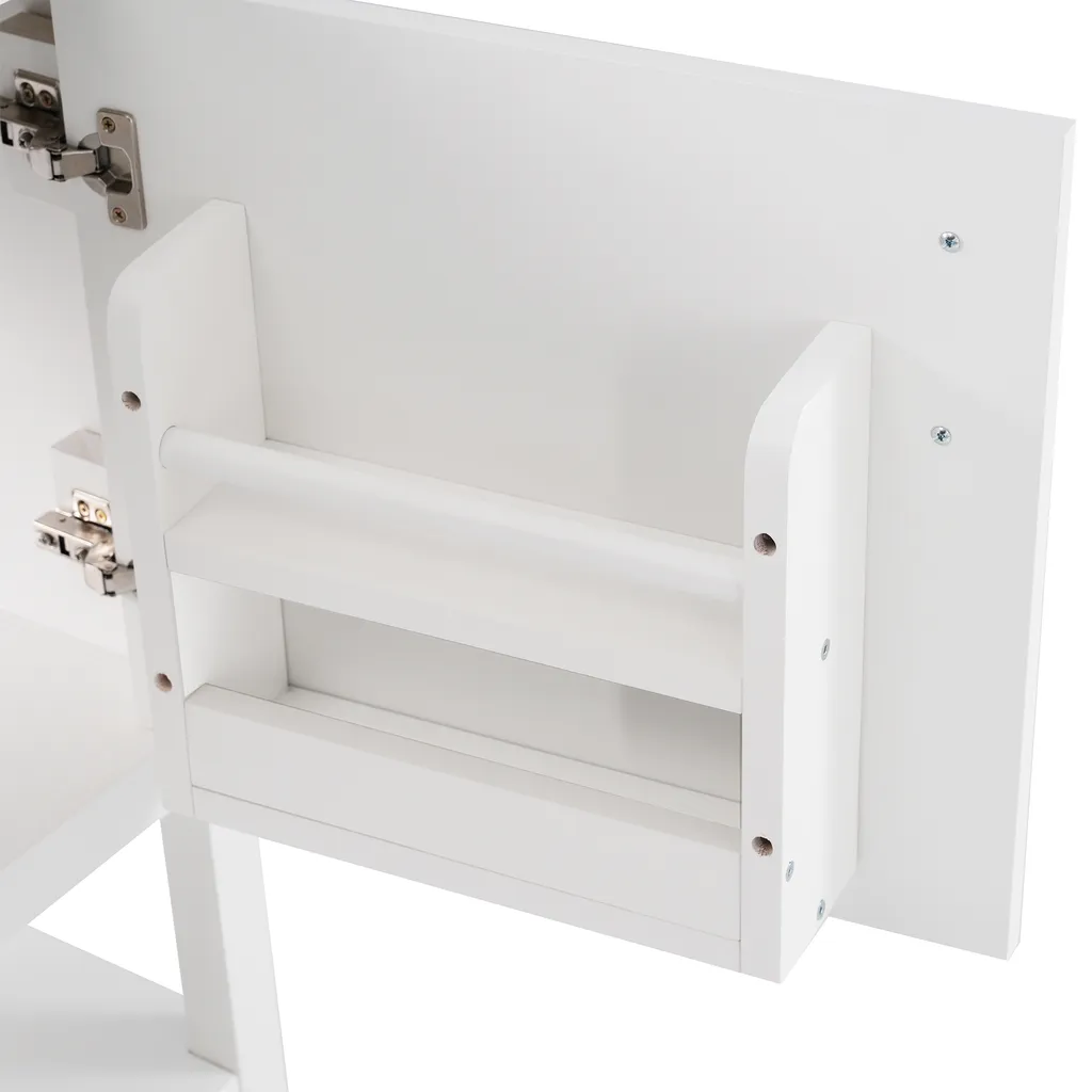 Meuble sous Vasque Compact Blanc : Solution Gain de Place Salle de Bain