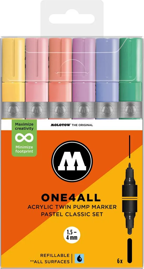 Set Molotow One4All Pastel Classic Twin - Design e Precisione Acrilica